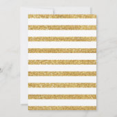 Elegante gouden glansstreep save the date (Achterkant)