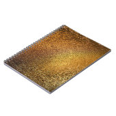 Elegante gouden glanzende lederen textuur notitieboek (Linkerzijde)