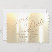 Elegante gouden glanzende Save The Date (Voorkant)