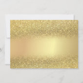 Elegante gouden glinster bokeh RSVP kaart (Achterkant)