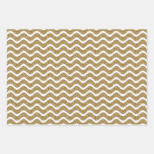 Elegante gouden glinsterende chevron strepen inpakpapier vel (Voorkant 2)