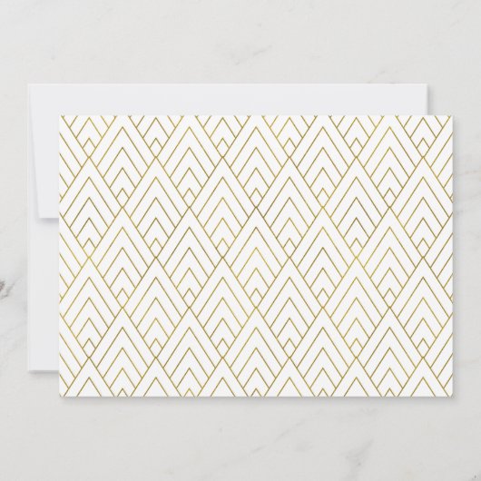 Elegante gouden glinsterende huwelijksdatum wijzig save the date (Achterkant)