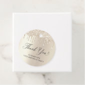 Elegante gouden glitter 70e verjaardagsfeestje dan bedankjes labels (In situ)