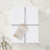 Elegante Gouden Glitter 80e Verjaardag Cadeaulabel (Met Touw)