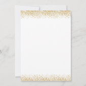 Elegante gouden glitter 90ste verjaardagsuitnodigi kaart (Achterkant)