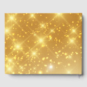 Elegante Gouden Glitter Afsluiting Aangepaste Scho Gastenboek (Achterkant)