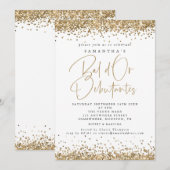 Elegante Gouden Glitter Bal D of Debutantes Party Kaart (Voorkant / Achterkant)