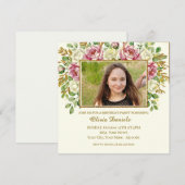 Elegante Gouden Glitter Bloemrijke Frame Persoonli (Voorkant / Achterkant)