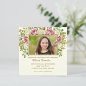 Elegante Gouden Glitter Bloemrijke Frame Persoonli (Staand voorkant)