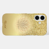 Elegante Gouden Glitter Bokeh Lotus Case-Mate iPhone Case (Achterkant (horizontaal))