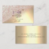 Elegante Gouden Glitter Bokeh Ombre Visitekaartje (Voorkant / Achterkant)
