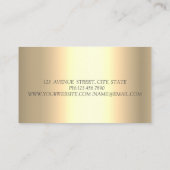Elegante Gouden Glitter Bokeh Ombre Visitekaartje (Achterkant)