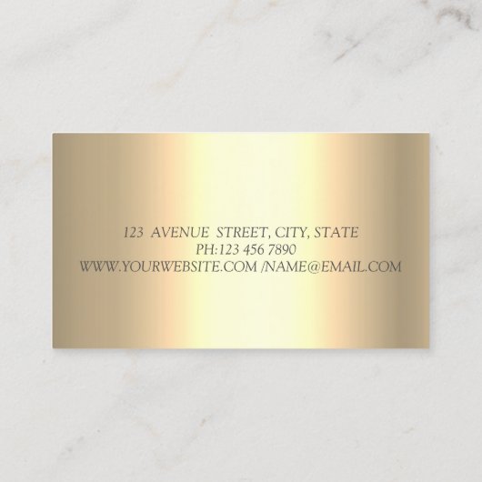 Elegante Gouden Glitter Bokeh Ombre Visitekaartje (Achterkant)