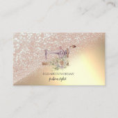 Elegante Gouden Glitter Bokeh Ombre Visitekaartje (Voorkant)