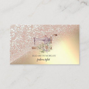 Elegante Gouden Glitter Bokeh Ombre Visitekaartje