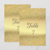 Elegante gouden glitter bokeh tafelkaart kaart (Voorkant / Achterkant)