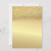 Elegante gouden glitter Bokeh Trouw Save The Date (Achterkant)
