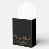 Elegante gouden glitter bruiloft bedankt bedankdoosjes (Geopend)