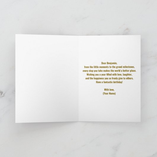 Elegante Gouden Glitter Confetti 35ste Verjaardag Kaart (Binnen)