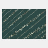 Elegante gouden glitter Confetti sneeuwstreep Inpakpapier Vel (Voorkant)