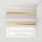 Elegante Gouden Glitter Cream Classic Plaatskaartje (Buitenkant ongevouwen)