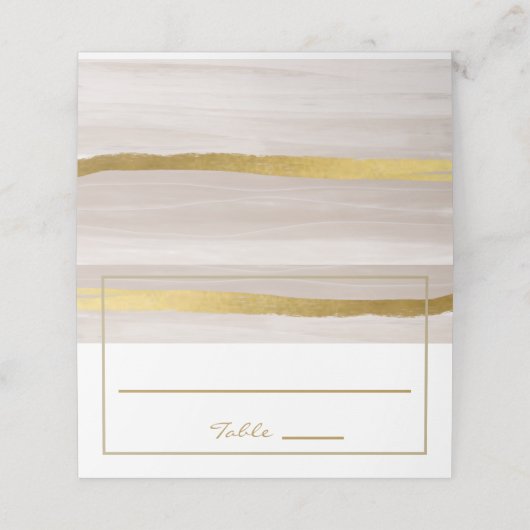 Elegante Gouden Glitter Cream Classic Plaatskaartje (Buitenkant ongevouwen)