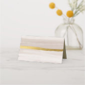 Elegante Gouden Glitter Cream Classic Plaatskaartje (Achterkant)