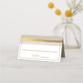 Elegante Gouden Glitter Cream Classic Plaatskaartje (Voorkant)