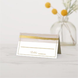 Elegante Gouden Glitter Cream Classic Plaatskaartje