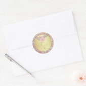 Elegante gouden glitter dank u envelop afdichtinge ronde sticker (Envelop)