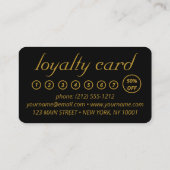 Elegante gouden glitter druppels make-up haar loya visitekaartje (Achterkant)