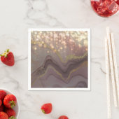 Elegante gouden Glitter druppels Servet (Insitu)