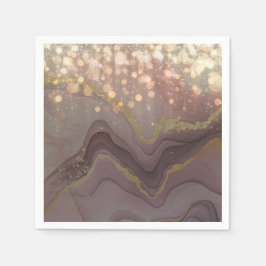 Elegante gouden Glitter druppels Servet