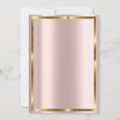 Elegante Gouden Glitter Eenhoorn Bloem Baby Shower Kaart (Achterkant)