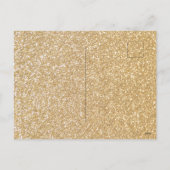 Elegante gouden glitter en rode kerstkaart feestdagenkaart (Achterkant)