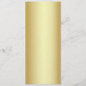 Elegante gouden glitter en zwarte bruiloft menu (Achterkant)