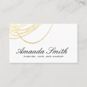 Elegante Gouden Glitter Expressief Visitekaartje (Voorkant)