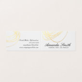 Elegante Gouden Glitter Expressieve Visitekaartje (Buitenkant ongevouwen)