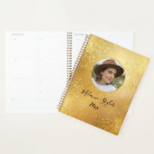 Elegante gouden glitter foto chic planner (Display)