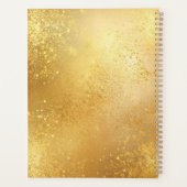 Elegante gouden glitter foto chic planner (Achterkant)