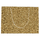 Elegante Gouden Glitter Glans Groot Cadeauzakje (Achterkant)