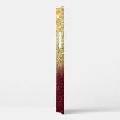 Elegante Gouden Glitter Goud Rode Lotus Case-Mate iPhone Case (Achterkant / Rechts)
