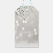 Elegante Gouden Glitter Hart Sneeuwman Cadeaulabel (Achterkant)