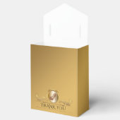 Elegante gouden glitter hoge hak schoenen bedankdoosjes (Geopend)