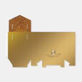Elegante gouden glitter hoge hak schoenen bedankdoosjes (Uitgevouwen)