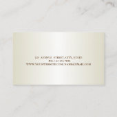 Elegante Gouden Glitter Huis Roff Brush Visitekaartje (Achterkant)