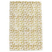 Elegante gouden glitter kerst iconen medium cadeauzakje (Voorkant)