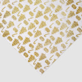 Elegante gouden glitter kerst iconen tissuepapier (Detail)