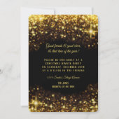 Elegante gouden glitter kerstdiner kaart (Voorkant)