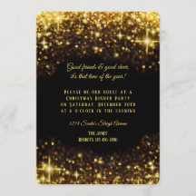 Elegante gouden glitter kerstdiner